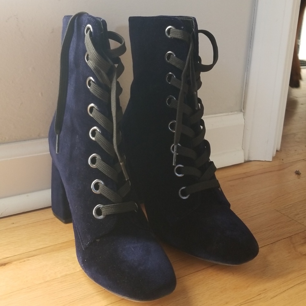 BCBGeneration velvet lace up boot